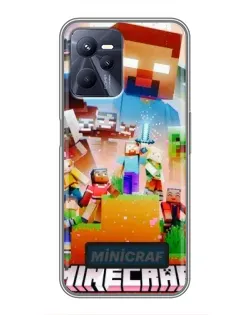 Чохол для Realme C35 з картинкою «Minecraft герої гри»