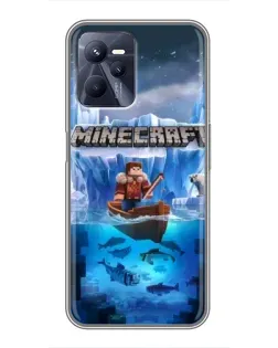 Чохол для Realme C35 з картинкою «Minecraft льодянийсвіт»