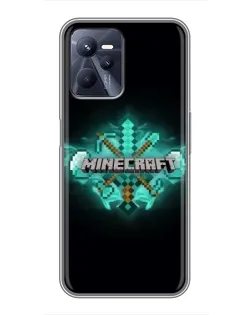 Чохол для Realme C35 з картинкою «Minecraft Diamond лого»