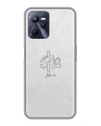 Чехол для Realme C35 с картинкой «Иоанна 3:16 Крест»