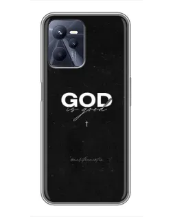 Чехол для Realme C35 с картинкой «GOD — Бог над всем»