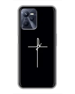 Чехол для Realme C35 с картинкой «Тонкий крест»