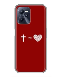 Чехол для Realme C35 с картинкой «Уравнение любви»