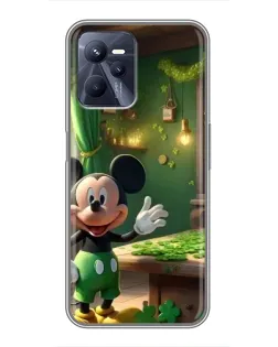 Чехол для Realme C35 с картинкой «Микки в мастерской»