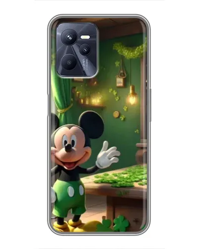 Чехол для Realme C35 с картинкой «Микки в мастерской»