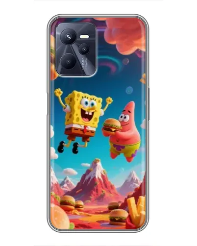 Чехол для Realme C35 с картинкой «Космический фастфуд»