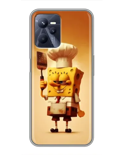 Чехол для Realme C35 с картинкой «Губка Боб повар»