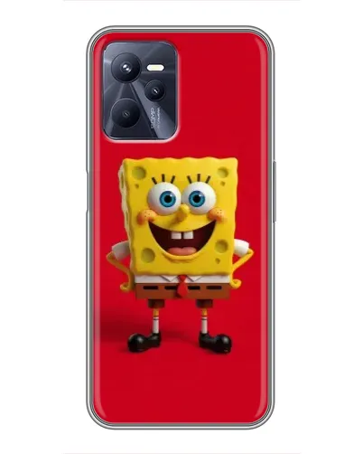 Чехол для Realme C35 с картинкой «Спанч Боб на красном»