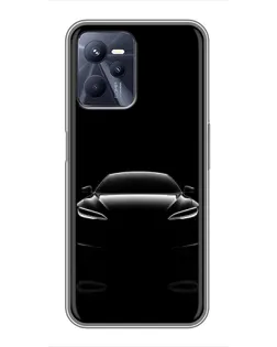 Чехол для Realme C35 с картинкой «Силуэт Tesla Night»