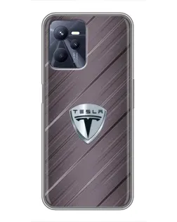 Чохол для Realme C35 з картинкою «Металева текстура Tesla»
