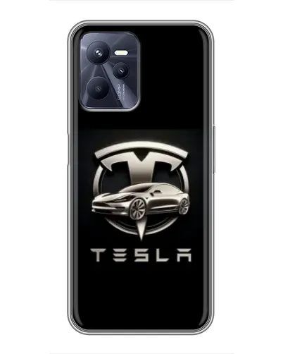 Чохол для Realme C35 з картинкою «Tesla — срібне авто» Чохол для Realme C35 з картинкою «Tesla — срібне авто»