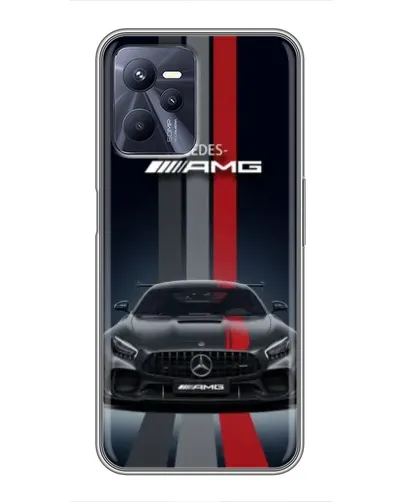 Чехол для Realme C35 с картинкой «Mercedes — белый карбон» Чехол для Realme C35 с картинкой «Mercedes — белый карбон»