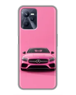 Чехол для Realme C35 с картинкой «Розовый Mercedes AMG»