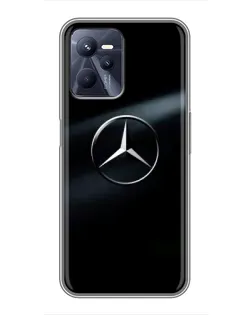 Чехол для Realme C35 с картинкой «Mercedes на металле»