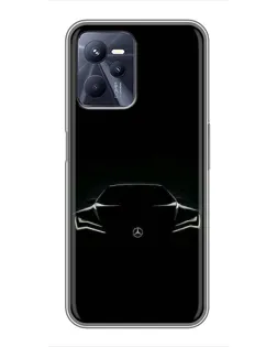 Чехол для Realme C35 с картинкой «Mercedes — силуэт авто»