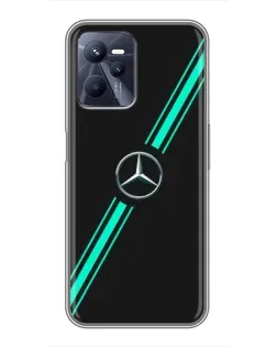 Чехол для Realme C35 с картинкой «Спортивные линии Mercedes»