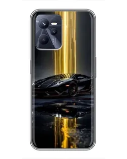 Чехол для Realme C35 с картинкой «Ночной Lamborghini драйв»