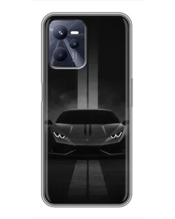 Чехол для Realme C35 с картинкой «Lamborghini симметрия дорог»