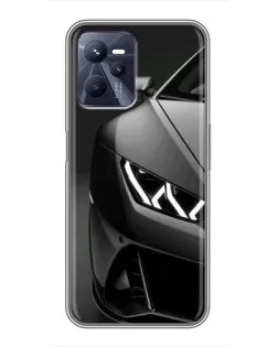 Чехол для Realme C35 с картинкой «Lamborghini фары детализация»