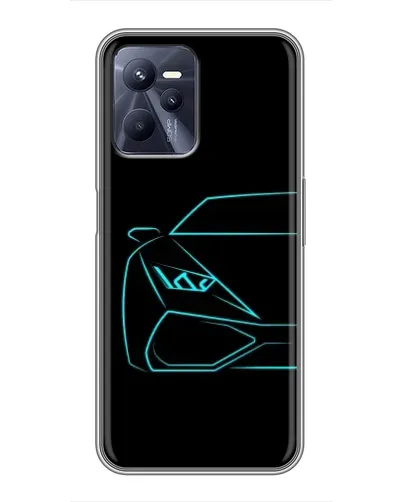 Чехол для Realme C35 с картинкой «Голубой силуэт Lamborghini» Чехол для Realme C35 с картинкой «Голубой силуэт Lamborghini»