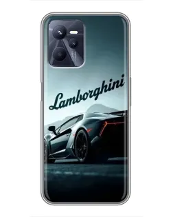 Чехол для Realme C35 с картинкой «Классическая надпись Lamborghini»