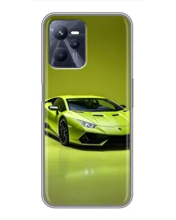 Чехол для Realme C35 с картинкой «Салатовый Lamborghini Huracan»
