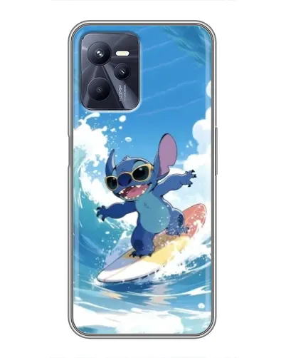 Чехол для Realme C35 с картинкой «Стич на волне»