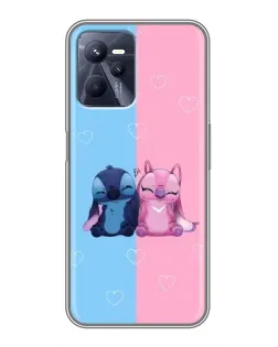 Чохол для Realme C35 з картинкою «Stitch та Angel Love»