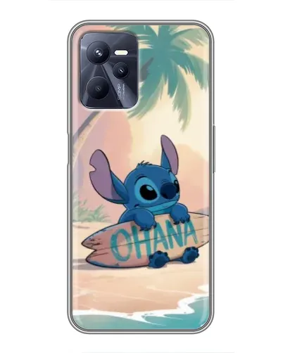 Чехол для Realme C35 с картинкой «Стич на серфе»