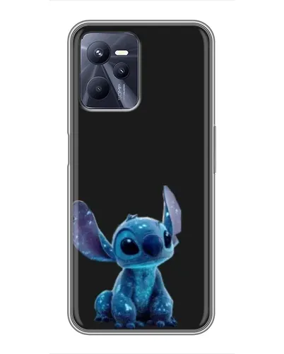 Чехол для Realme C35 с картинкой «Стич на черном»