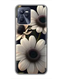 Чехол для Realme C35 с картинкой «Белые маргаритки макро»
