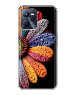 Чехол для Realme C35 с картинкой «Радужный цветок»
