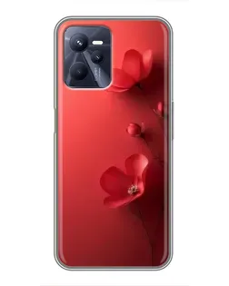 Чехол для Realme C35 с картинкой «Маковые соцветия»
