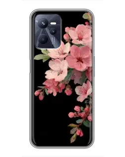 Чехол для Realme C35 с картинкой «Розовая ветка сакуры»