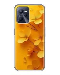 Чехол для Realme C35 с картинкой «Золотые лепестки»