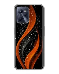Чехол для Realme C35 с картинкой «Огненная звездная волна»