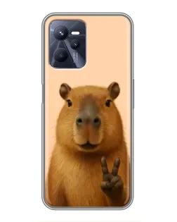 Чехол для Realme C35 с картинкой «Капибара виктория» Чехол для Realme C35 с картинкой «Капибара виктория»