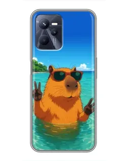 Чехол для Realme C35 с картинкой «Морская капибара» Чехол для Realme C35 с картинкой «Морская капибара»