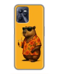 Чехол для Realme C35 с картинкой «Капибара на отдыхе» Чехол для Realme C35 с картинкой «Капибара на отдыхе»