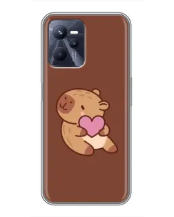 Чехол для Realme C35 с картинкой «Капибара с сердцем» Чехол для Realme C35 с картинкой «Капибара с сердцем»
