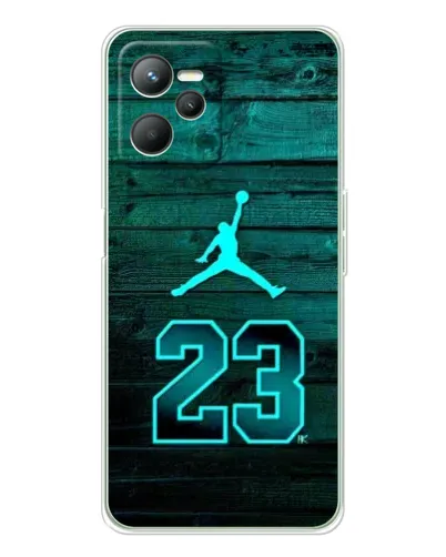 Чехол для Realme C36 с картинкой «Jordan Cyan 23»