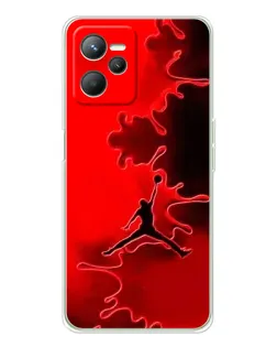 Чехол для Realme C36 с картинкой «Jordan Red Smoke»