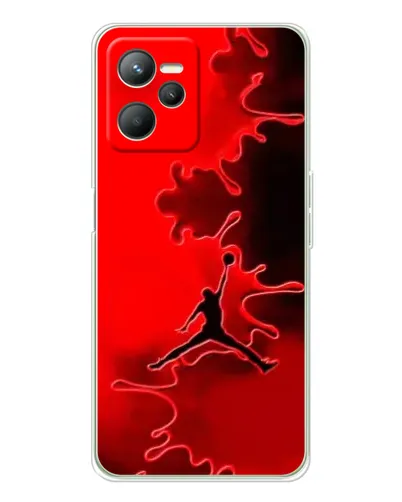 Чехол для Realme C36 с картинкой «Jordan Red Smoke»