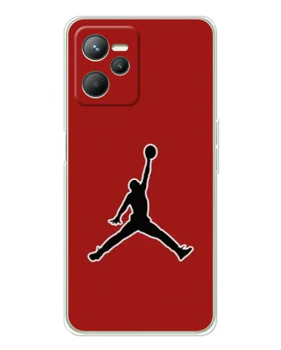 Чехол для Realme C36 с картинкой «Jordan Red Back»