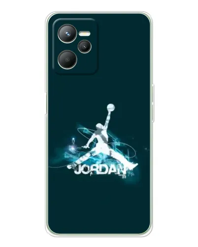 Чехол для Realme C36 с картинкой «Jordan Blue Fire»