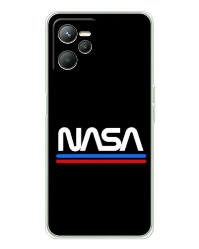 Чехол для Realme C36 с картинкой «NASA — классика Red Blue»