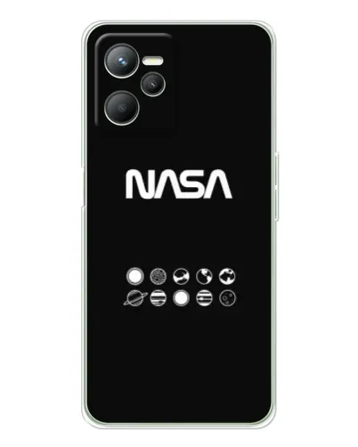 Чехол для Realme C36 с картинкой «NASA — технический принт»