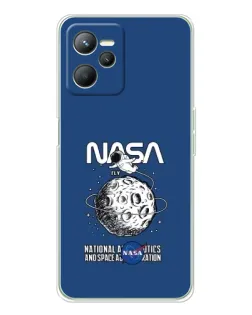 Чехол для Realme C36 с картинкой «NASA — лунная миссия» Чехол для Realme C36 с картинкой «NASA — лунная миссия»