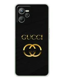 Чехол для Realme C36 с картинкой «Золотой логотип Gucci»