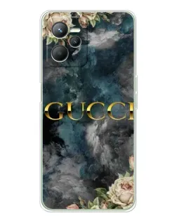 Чехол для Realme C36 с картинкой «Абстрактные цветы Gucci»